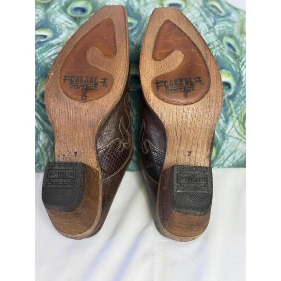 NWOT Corral Vintage Leather Mule Slip-On Shoes Women's SZ 7 - Picture 6 of 9